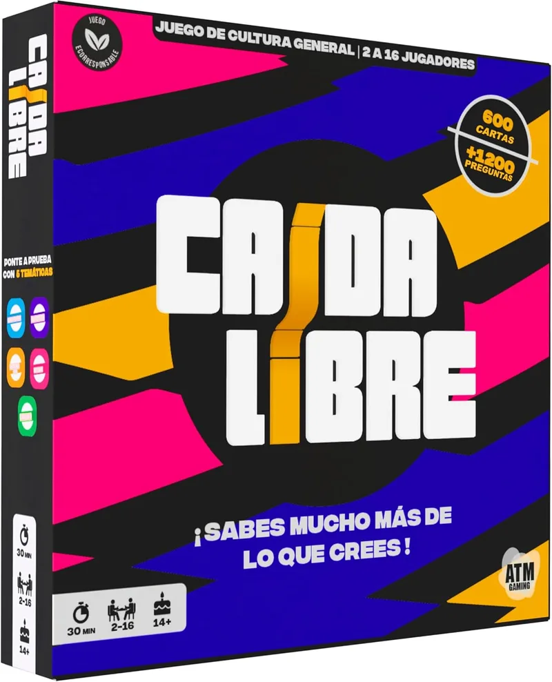 ATM Gaming ▫️ Queda livre - Jogos de tabuleiro de trivia - Cultura geral para aprender enquanto ri - Diversão com amigos e família - Ideal para férias e planos ao ar livre