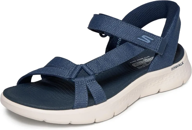 Skechers ▫️ Go Walk Flex Sandal - Illuminate Hands Free Slip-ins Sandálias de pescador para mulher