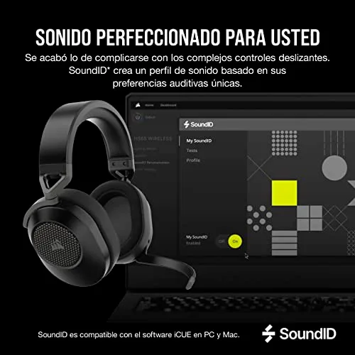 Corsair ▫️ Auscultadores para jogos multiplataforma sem fios HS65 com Bluetooth - Som envolvente Dolby 7.1 - Microfone omnidirecional - iCUE - PC, Mac, PS5, PS4, Nintendo Switch, telemóvel - Carbono 4
