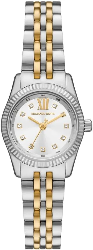 Michael Kors ▫️ Relógio Lexington para mulher, 26 mm, movimento de quartzo com três ponteiros e bracelete em aço inoxidável