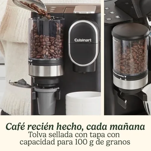 CUISINART ▫️ Cafeteira One Cup Grind And Brew | Café em grão, por chávena, monodose | Moinho cónico | Ajuste da intensidade do café, 3 tamanhos de chávena à escolha | Cápsula de filtro reutilizável | Preta 4