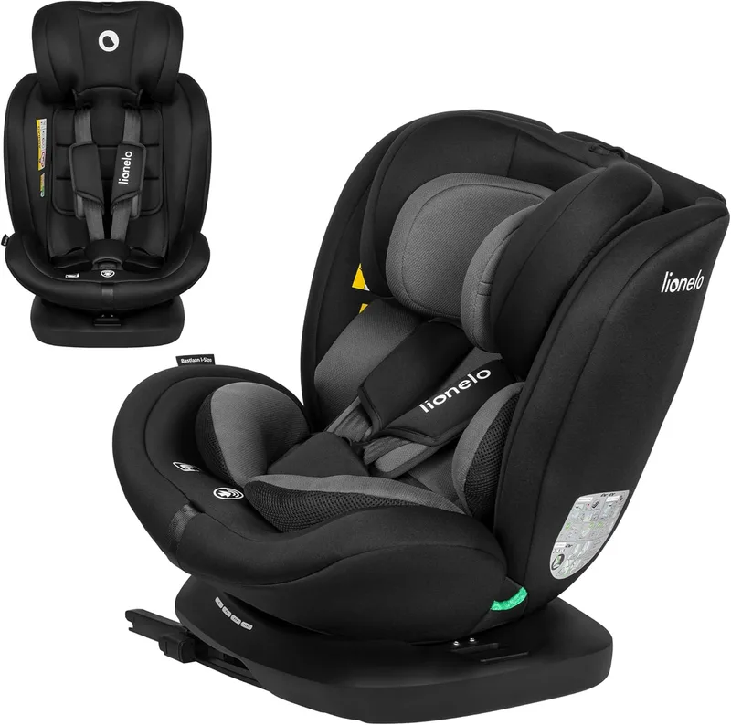 lionelo ▫️ Cadeira auto giratória Bastiaan i-Size 360° para crianças dos 0 aos 36 kg e dos 40 aos 150 cm, instalação facial e bidirecional, ISOFIX Ring TopTether