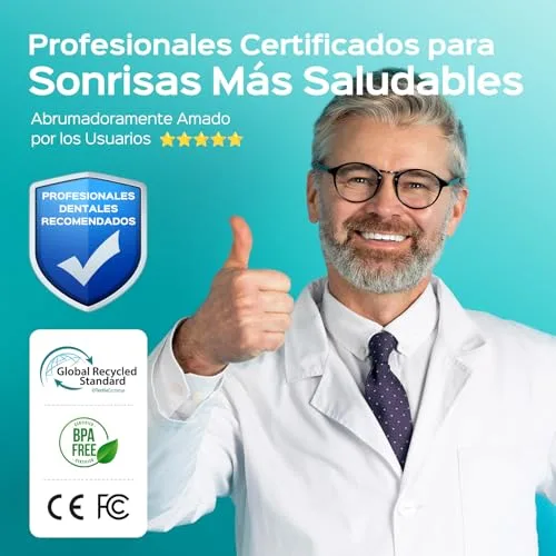 COSLUS ▫️ C20 Irrigador Oral Portátil Flosser: Irrigador dentário sem fios de 300 ml para limpeza dentária, com jato duplo de água, à prova de água (IPX7), para limpeza dentária em casa, na casa de banho e em viagem, preto 4