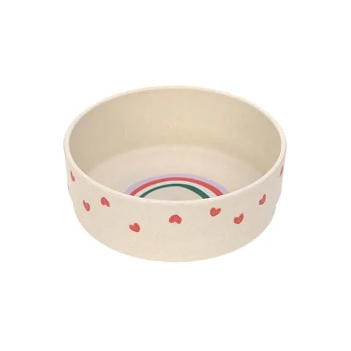 Lässig ▫️ Conjunto de louça infantil (prato, taça, caneca, colher) sem BPA, adequado para a máquina de lavar louça e micro-ondas/Conjunto de louça em PP/celulose Happy Rascals Heart lavender 4
