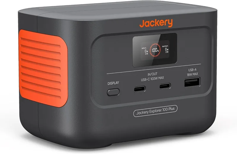 Jackery ▫️ Explorer 100 Plus – Estação de energia portátil de 99 Wh/31 000 mAh