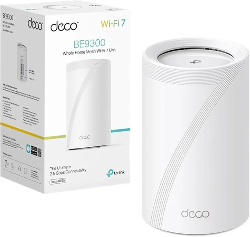 TP-Link ▫️ Deco BE65 (1 unidade) - Sistema Wi-Fi 7 Mesh, BE9300 tri-banda, MLO