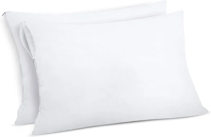 Utopia Bedding ▫️ Protetor de almofada impermeável 40x145 cm (conjunto de 2) com fecho de correr, capa de almofada com certificação Oeko-Tex