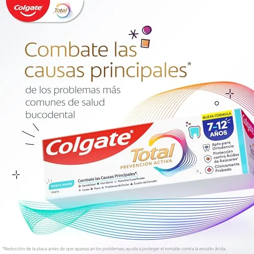Colgate ▫️ Total Junior | Pasta de dentes para crianças | Proteção completa | Contém flúor | Proteção anticárie | Ingredientes antibacterianos | Produto reciclável | Embalagem de 12 unidades de 50 ml 4