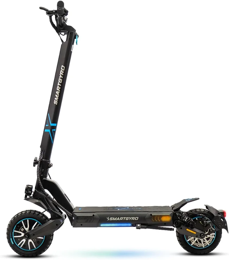 SMARTGYRO ▫️ Crossover Dual MAX LR - Patinete elétrico com 2 motores de 48 V (1000 W), bateria de 18 000 Ah, autonomia de 70 km, rodas tubeless Dual Grip, suspensão tripla, sistema de travagem triplo, aplicação, certificado pela DGT