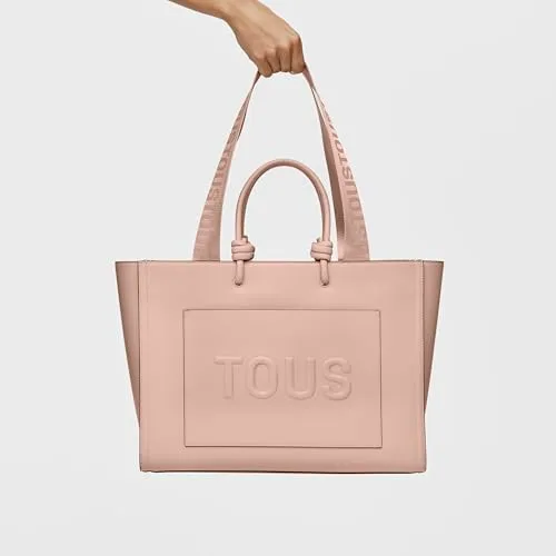 TOUS ▫️ Saco de compras Grande Amaya Topo, para mulher, dimensões 30 x 40 x 17 cm, coleção La Rue New 7