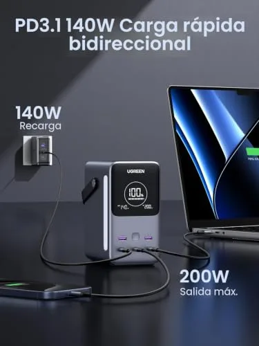UGREEN ▫️ Power Bank 300 W, 48 000 mAh, carregamento rápido portátil 5