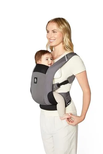Ergobaby ▫️ Saco de transporte Away para bebés e crianças pequenas (5,4-15,9 kg), saco de transporte com 2 posições (na barriga e nas costas), Graphite Grey 2
