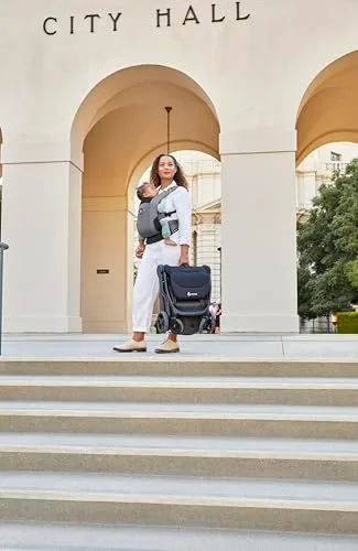 Ergobaby ▫️ Saco de transporte Away para bebés e crianças pequenas (5,4-15,9 kg), saco de transporte com 2 posições (na barriga e nas costas), Graphite Grey 4
