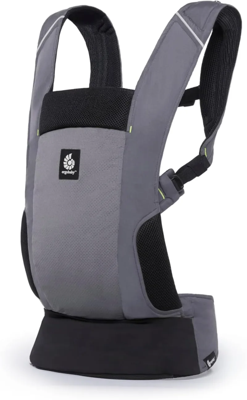Ergobaby ▫️ Saco de transporte Away para bebés e crianças pequenas (5,4-15,9 kg), saco de transporte com 2 posições (na barriga e nas costas), Graphite Grey