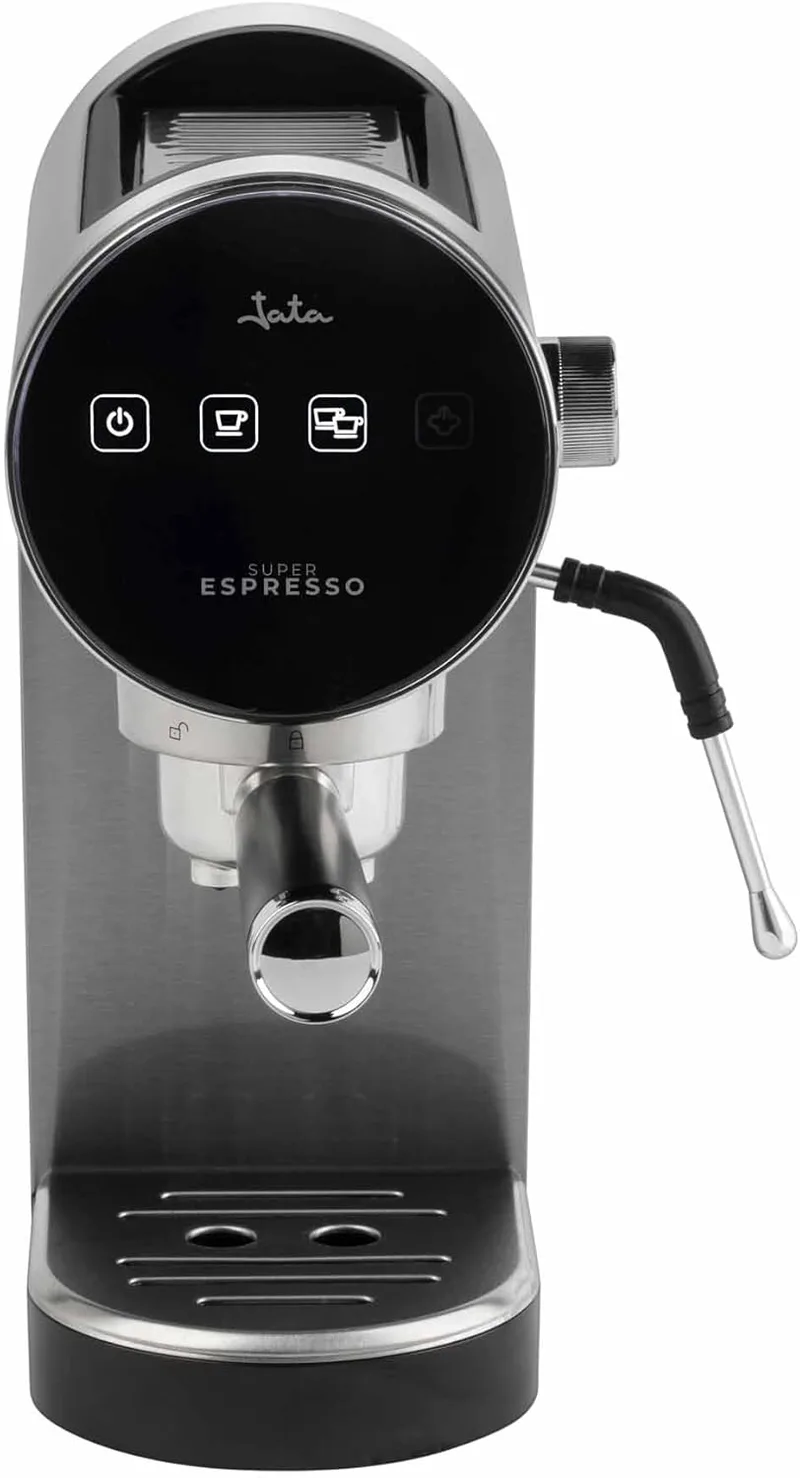 Jata ▫️ JECA2300 - Máquina de café expresso manual de 1360 W. Pressão de 20 bar. Braço porta-filtros com saída dupla. Espresso. Vaporizador. Aquecedor de chávenas. Depósito removível de 0,9 L