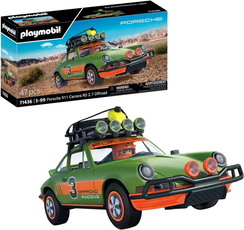 PLAYMOBIL ▫️ Porsche 911 Carrera RS 2.7 Offroad | Passeios emocionantes em terreno acidentado | com várias funções | Carro de coleção para crianças a partir dos 5 anos | 71436