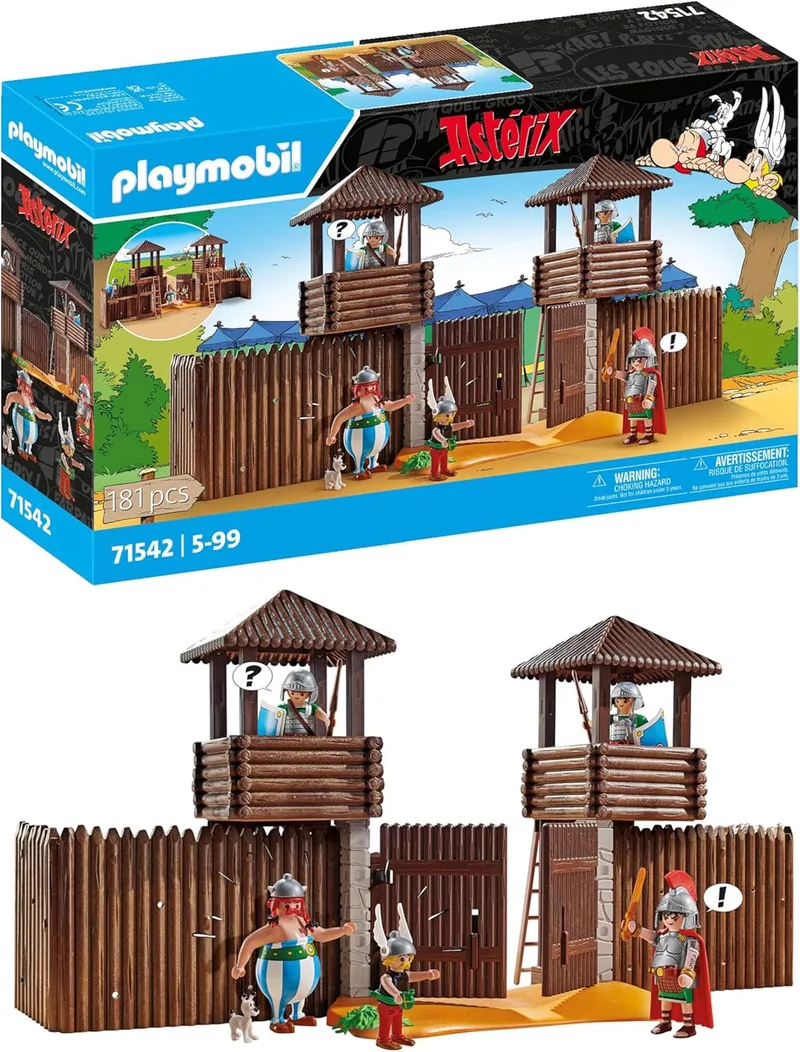 PLAYMOBIL ▫️ Asterix 71542 Acampamento Romano, emocionante conquista do acampamento pelos gauleses, incluindo poção mágica para aumentar a força, brinquedos detalhados para crianças a partir dos 5 anos