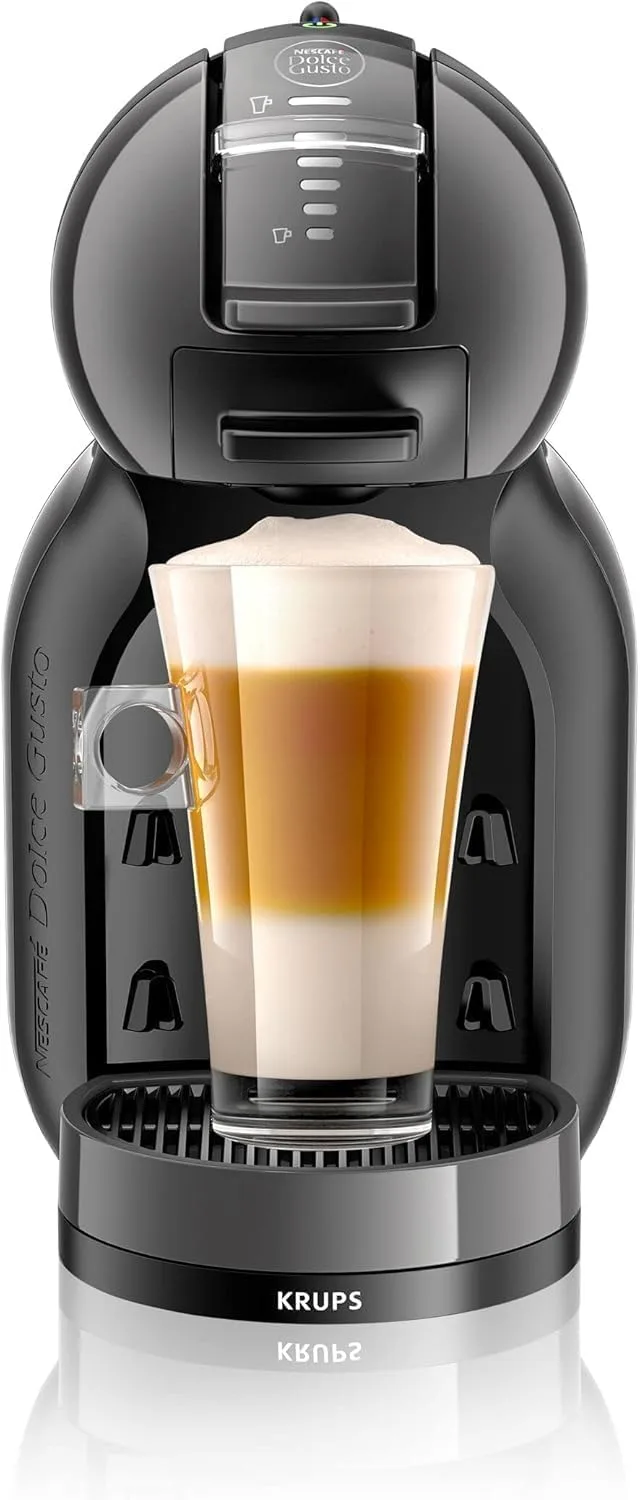 KRUPS ▫️ Máquina de café Nescafé Dolce Gusto Mini Me, cápsulas com 15 bar de pressão, capacidade de 0,8 L, bebidas frias ou quentes, Play&Select, Thermoblock, 35 tipos de café, Preta, KP1238