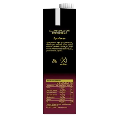 Gallina Blanca ▫️ Caldo Gourmet de Frango com Presunto Ibérico 100% Natural 1 L 2