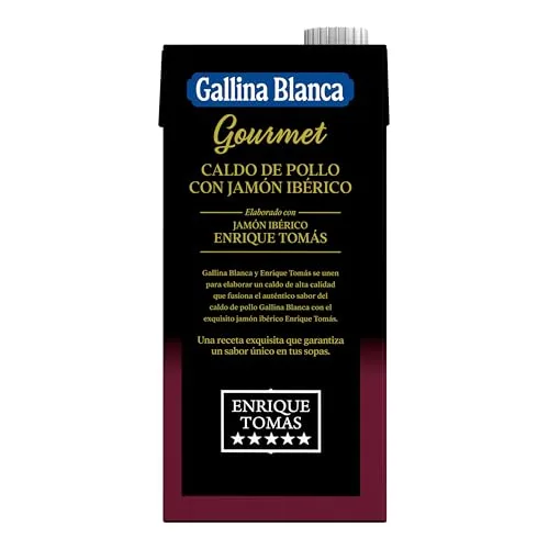 Gallina Blanca ▫️ Caldo Gourmet de Frango com Presunto Ibérico 100% Natural 1 L 5