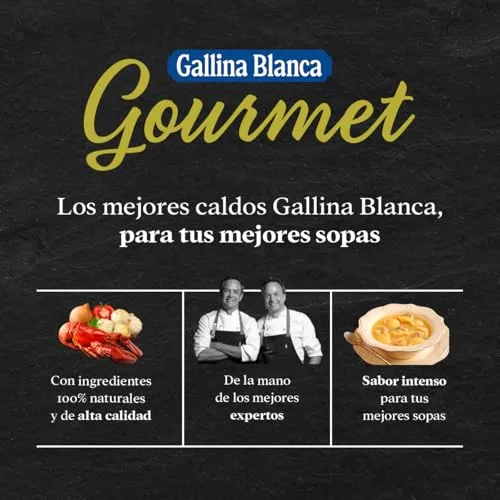 Gallina Blanca ▫️ Caldo Gourmet de Frango com Presunto Ibérico 100% Natural 1 L 6