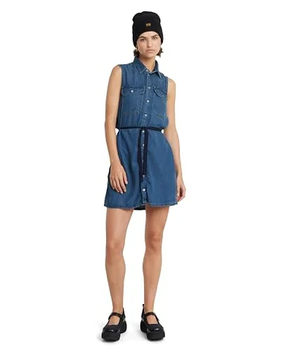 G-STAR ▫️ Vestido Soft Cargo para Mulher 4