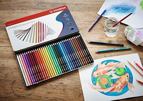 STABILO ▫️ lápis de cor aquarelável - STABILOaquacolor NatureCOLORS 4