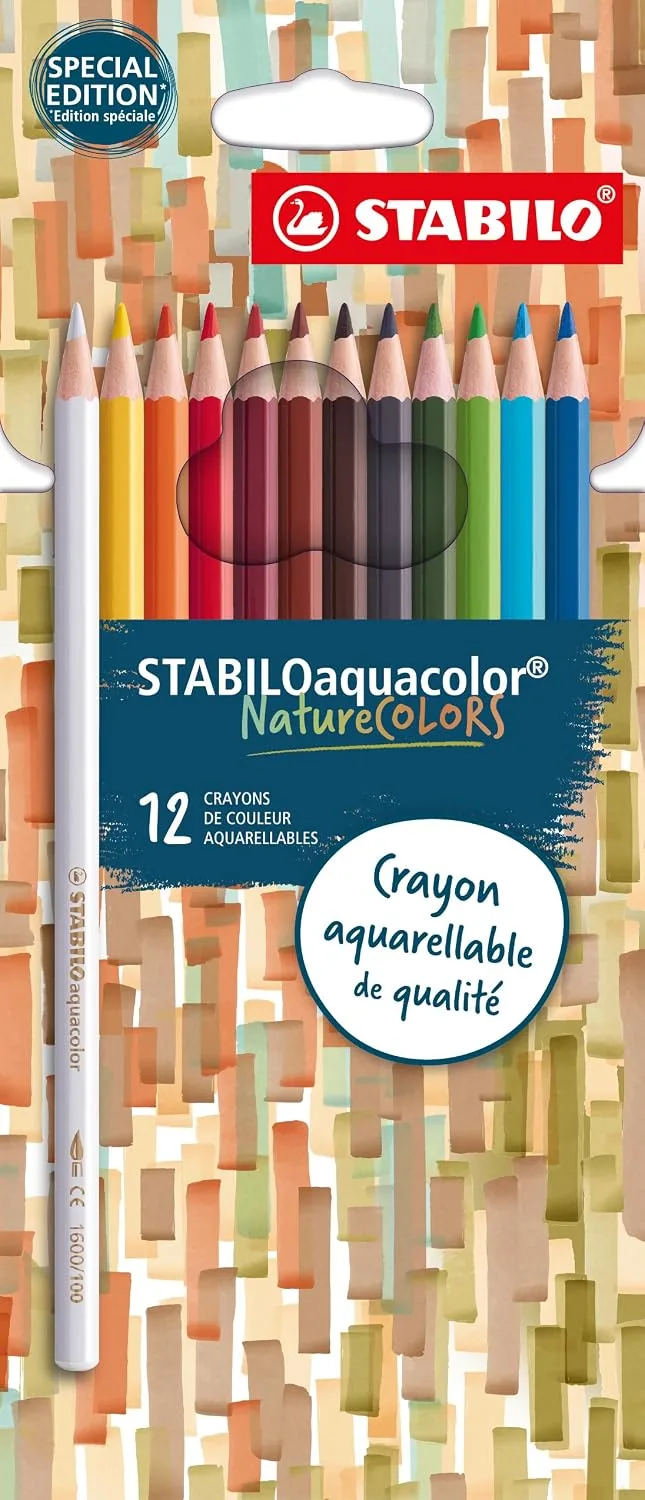 STABILO ▫️ lápis de cor aquarelável - STABILOaquacolor NatureCOLORS
