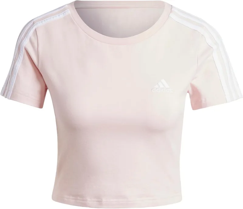 adidas ▫️ T-shirt Essentials 3-Stripes Crop T-Shirt de manga curta para mulher
