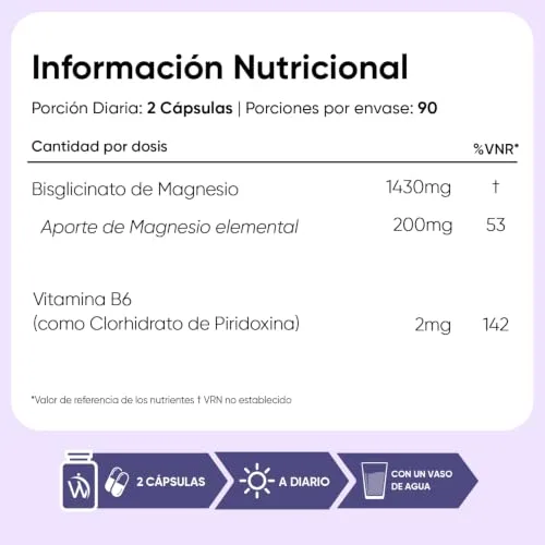 WeightWorld ▫️ Glicinato de magnésio 1432 mg com vitamina B6 – 180 cápsulas veganas 5