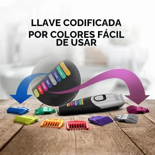 Wahl ▫️ Color Trim – Máquina de aparar a barba com pentes codificados por cores 5