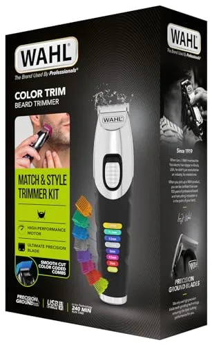 Wahl ▫️ Color Trim – Máquina de aparar a barba com pentes codificados por cores 7