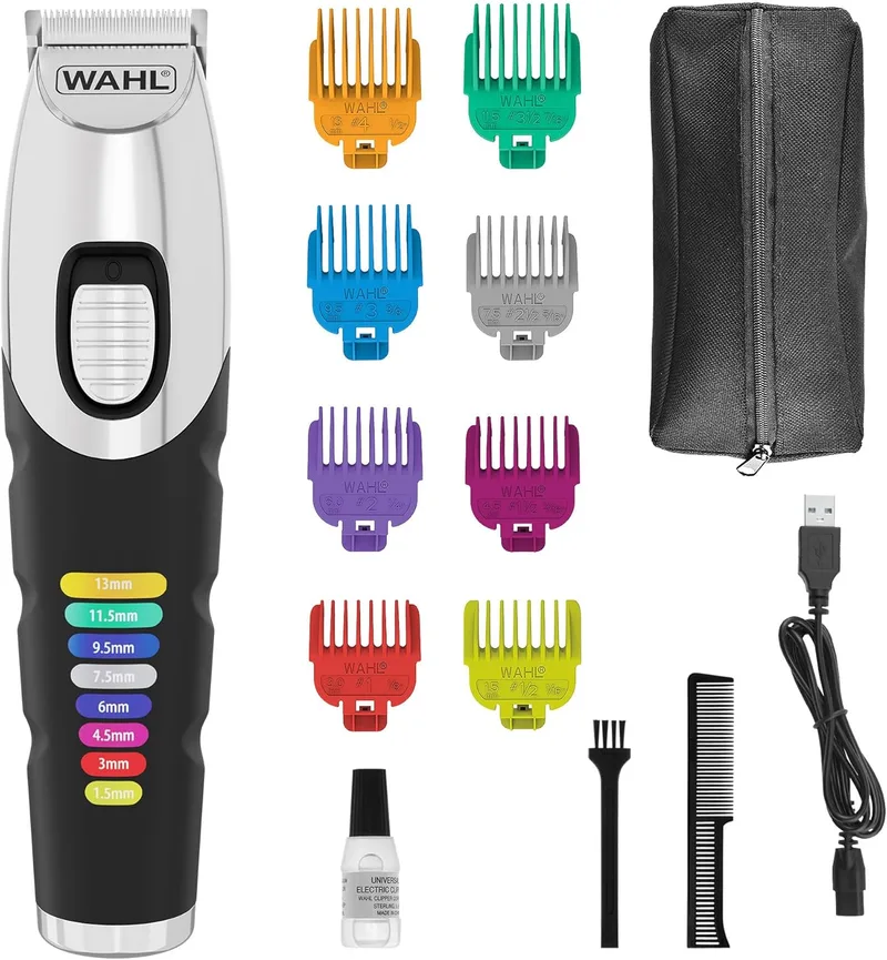 Wahl ▫️ Color Trim – Máquina de aparar a barba com pentes codificados por cores