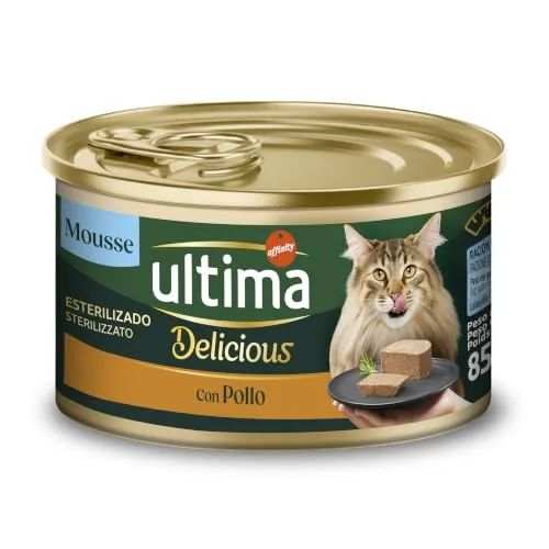 ultima ▫️ Fit & Delicious Comida Húmida para Gatos - Mousse de Frango: 24 latas de 85 g 2