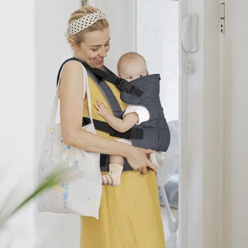 GAGAKU ▫️ Mochila de transporte para bebés para bebés dos 0 aos 36 meses, modelo Advanced 4 em 1, com transporte ergonómico e fácil de usar, com a possibilidade de transportar o bebé virado para a frente ou para trás – cinzento escuro 6