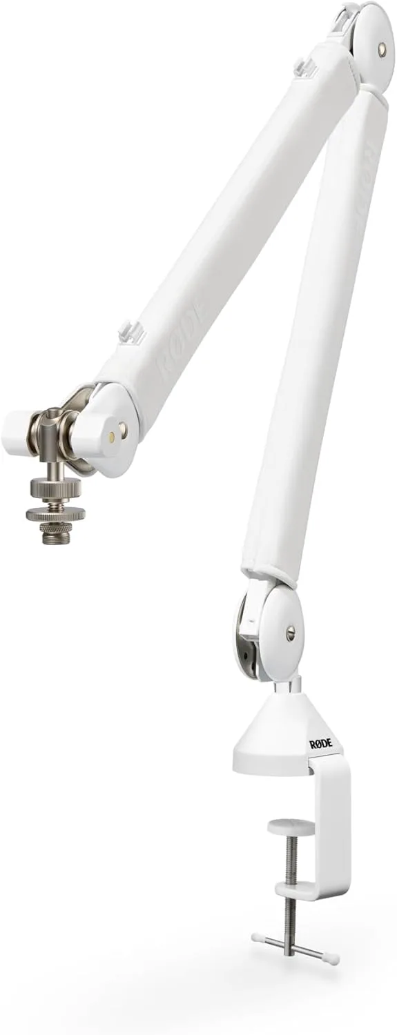 RØDE ▫️ Braço de gravação profissional PSA1+ com amortecimento por mola e sistema de organização de cabos (Branco)