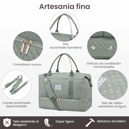 LOVEVOOK ▫️ Mala de viagem para mulher, mala desportiva grande para mulher, malas de cabine de avião, mala de viagem, mala de maternidade para o hospital, bagagem de mão com bolsa de higiene e organizador para viagens, ginásio, praia e sauna 5