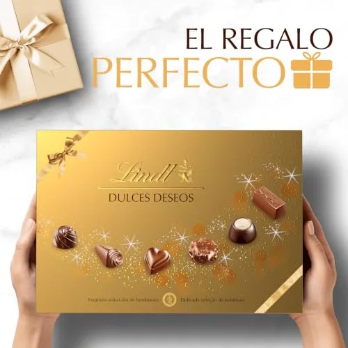 Lindt ▫️ Dulces Deseos Caixa de bombons de chocolate variados, chocolate de leite, chocolate preto, chocolate branco, bombons para oferecer, caixa de bombons, 337 g 5