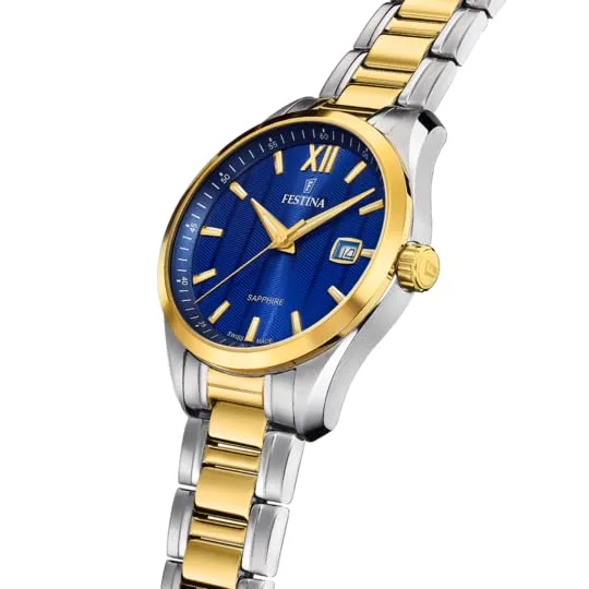 Festina ▫️ Relógio analógico Swiss Made para homem, em aço inoxidável 316L 2