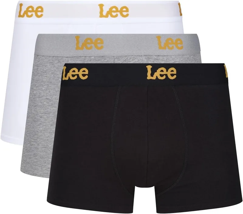 Lee ▫️ Leia Cuecas Boxer de Algodão para Homem | Conjunto de Boxers para Homem, Roupa Interior Masculina Confortável e Respirável | Boxers Masculinos com Cintura Elástica, Roupa Interior para Homem