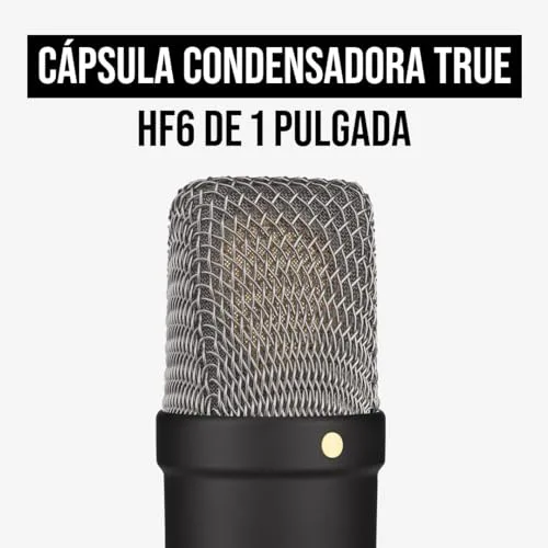 RØDE ▫️ Microfone de condensador de diafragma grande NT1 Signature Series, com suporte antivibrações, filtro antipop e cabo XLR para produção musical, gravação de voz e podcasting (Preto) 3