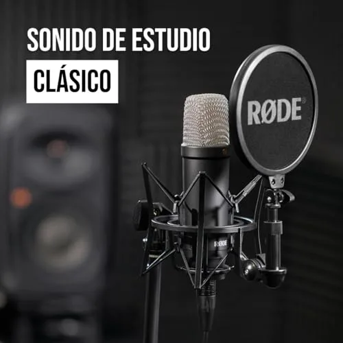 RØDE ▫️ Microfone de condensador de diafragma grande NT1 Signature Series, com suporte antivibrações, filtro antipop e cabo XLR para produção musical, gravação de voz e podcasting (Preto) 4