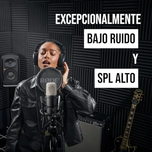RØDE ▫️ Microfone de condensador de diafragma grande NT1 Signature Series, com suporte antivibrações, filtro antipop e cabo XLR para produção musical, gravação de voz e podcasting (Preto) 6