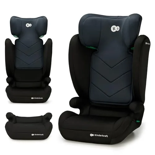 Kinderkraft ▫️ I-SPARK Cadeira auto, i-Size, para bebé, Grupo 2/3 100-150 cm, dos 3,5 aos 12 anos, dos 15 aos 36 kg, leve (4,85 kg), cinto de segurança de 3 pontos, proteção lateral, Preto 3
