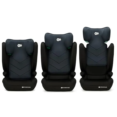 Kinderkraft ▫️ I-SPARK Cadeira auto, i-Size, para bebé, Grupo 2/3 100-150 cm, dos 3,5 aos 12 anos, dos 15 aos 36 kg, leve (4,85 kg), cinto de segurança de 3 pontos, proteção lateral, Preto 4