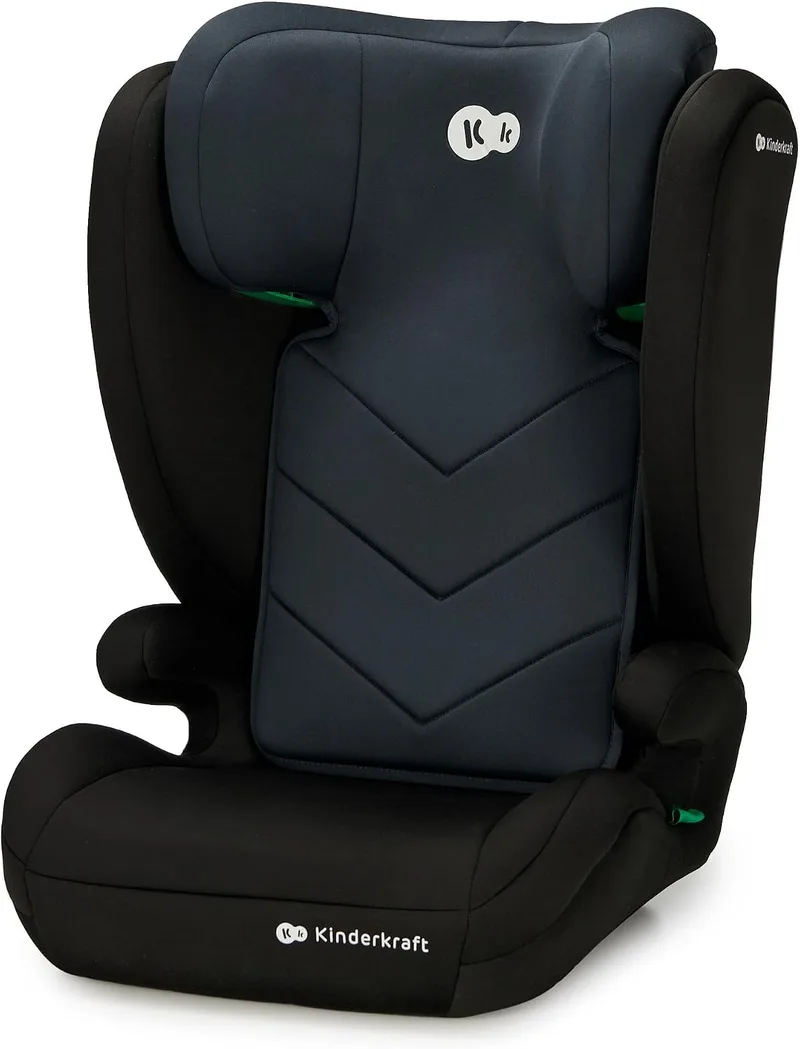 Kinderkraft ▫️ I-SPARK Cadeira auto, i-Size, para bebé, Grupo 2/3 100-150 cm, dos 3,5 aos 12 anos, dos 15 aos 36 kg, leve (4,85 kg), cinto de segurança de 3 pontos, proteção lateral, Preto