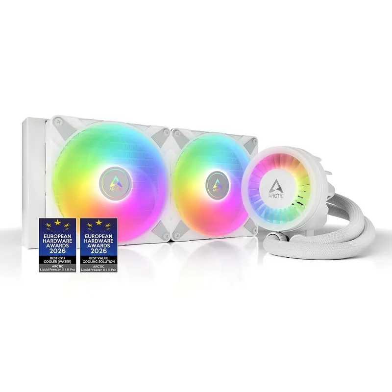 ARCTIC ▫️ Liquid Freezer III 280 A-RGB (branco) - Refrigeração líquida para PC