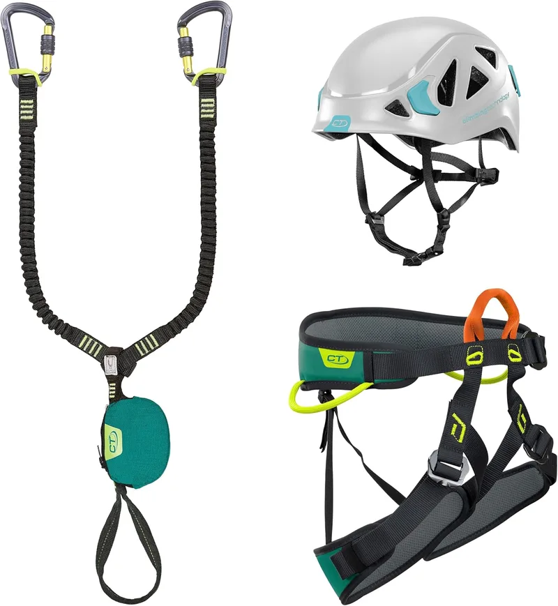 Climbing Technology ▫️ Via Ferrata Kit Classic S-M, Unisexo Adulto, Verde