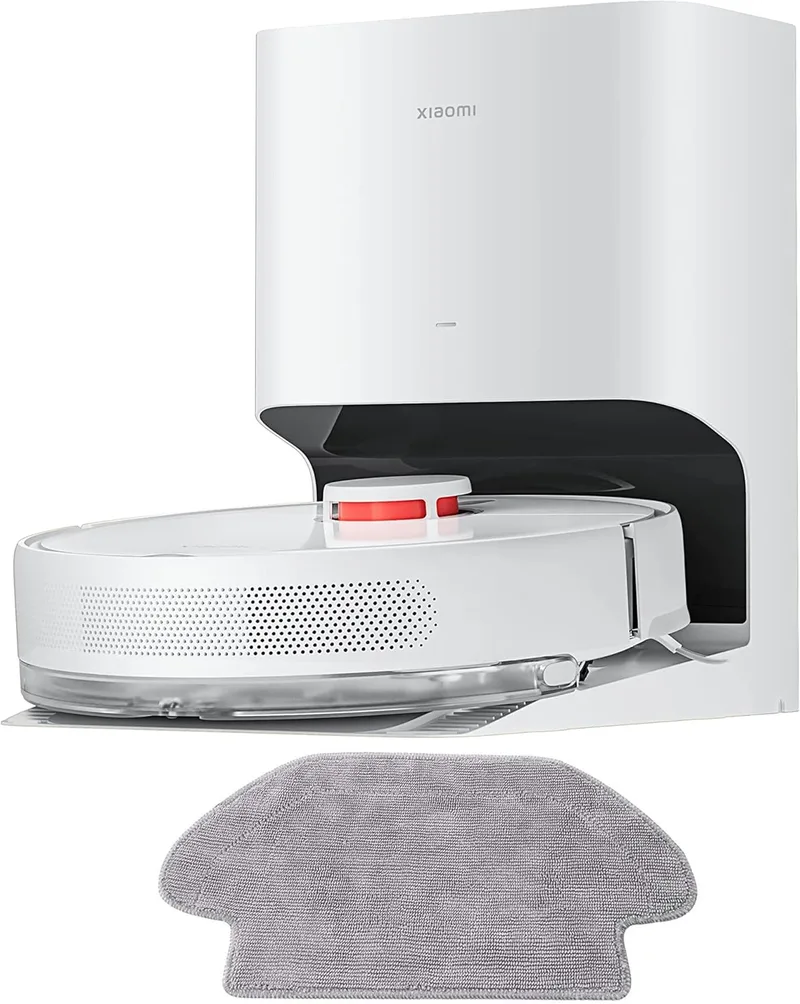 XIAOMI ▫️ Robot Vacuum X10+ Branco, recolha automática de pó, aspiração até 4000Pa, limpeza automática da esfregona, 2 horas de autonomia, escova incluída [Amazon Exclusive].