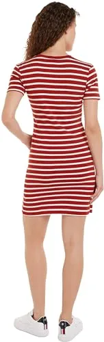 Tommy Hilfiger ▫️ Vestido de mulher «New Cody Slim Short Dress», em algodão 2